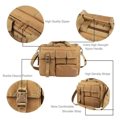 Tactical Molle Backpack – Multifunction Nylon Messenger Bag, Laptop Briefcase & Outdoor Climbing Shoulder Bag