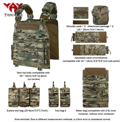 YAKEDA Quick-Disassembly Training Vest – Detachable, Expandable, Comfortable, Breathable, Wear & Tear-Resistant