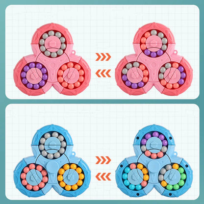 New Six-Sided Rotation Finger Bean Gyro: Antistress Fingertip Cube for Learning - Educational Magic Disk Toy, Ideal Kids Gift