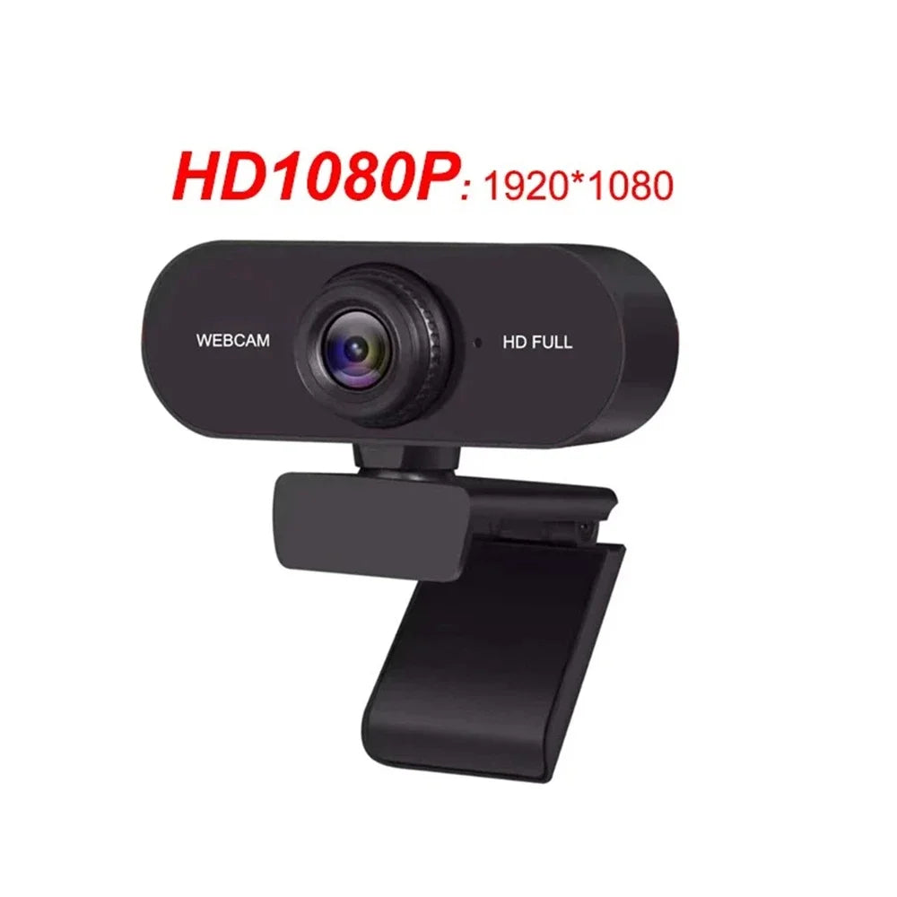 2K/1080P/720P/480P HD USB Webcam – Mini Desktop & Laptop Camera with Microphone and Privacy Cover for YouTube & Skype