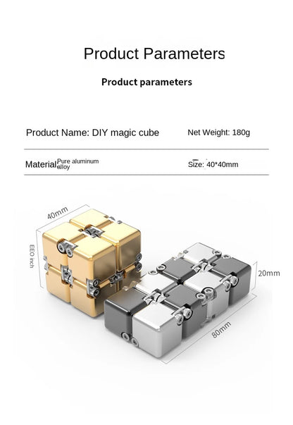 Fashion Metal Infinite Magic Cube – Upgraded Disassembled Intelligence & Decompression Toy