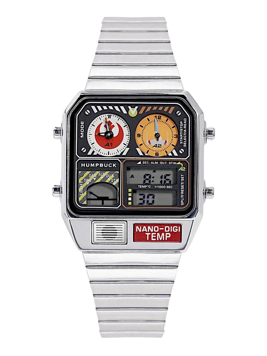 HUMPBUCK Digital Watch for Men – Classic Multifunctional Wristwatch with Temperature, Stopwatch, Dual Time & Calendar