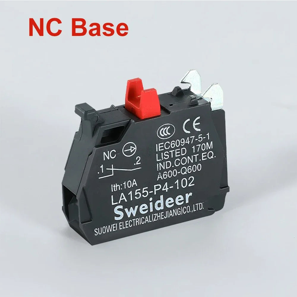 XB4 22mm LED Rotary Selector Switch – 1NO/2NO/1NO1NC Self-Locking 2/3 Position Control Knob 12V/24V/220V 10A Red Green Indicator