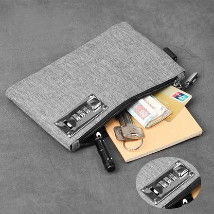 Lockable Money & Coin Bag – Men’s Cash, Card, and Passport Holder Clutch with Secure Lock