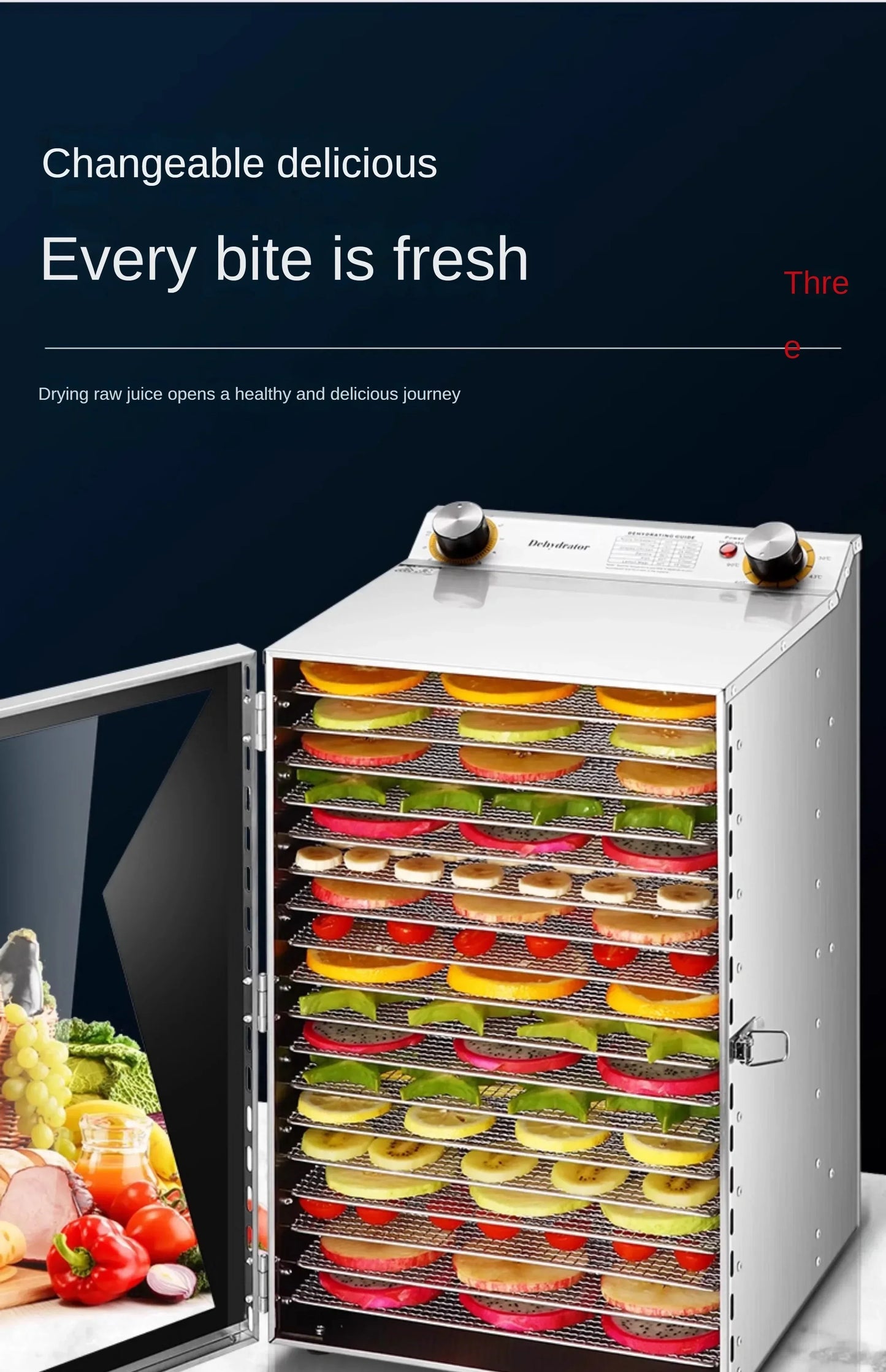 Beef Jerky & Fruit Dehydrator – Air Drying Machine for Snacks, Fruits, Vegetables & Pet Treats