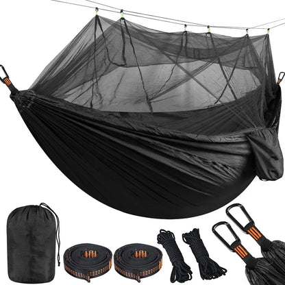 Lightweight Camping Hammock with Mosquito Net - Breathable 210T Nylon Outdoor Hammock