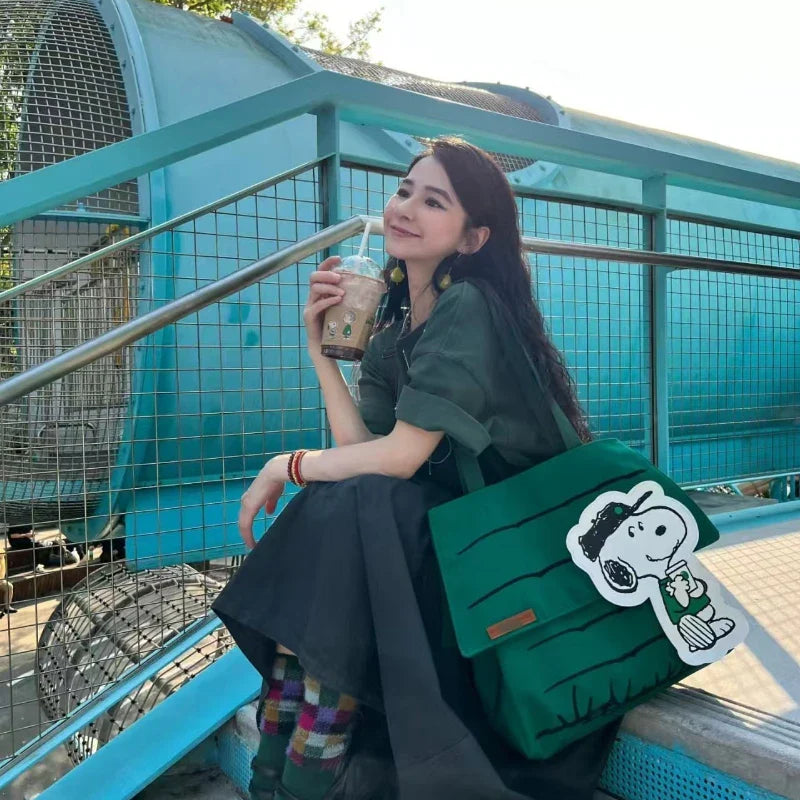 New Snoopy Tote Bag | Large Capacity Casual Shoulder Bag for Girls, Travel & Everyday Use