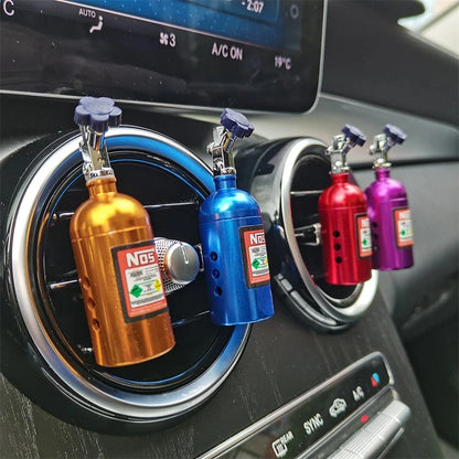 NO S Car Air Freshener - Blue Billet Aluminum Scent Vent Perfume, Fragrance Refill Freshener