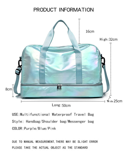AOTTLA Women’s Travel Bag – Large Capacity Handbag & Shoulder Bag with Dry/Wet Separation for Sports, Fitness & Luggage