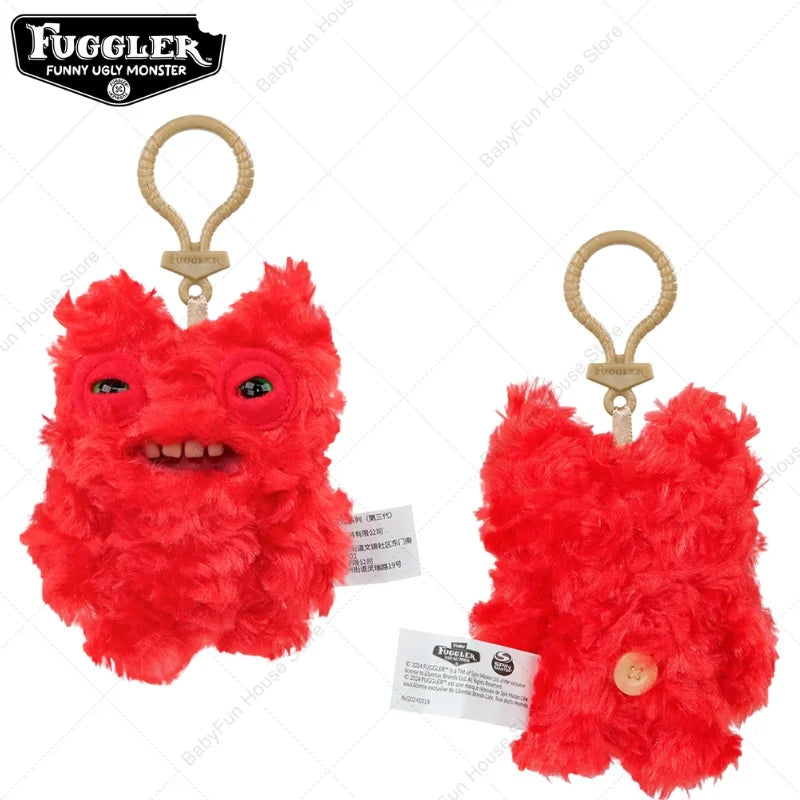 Original Fuggler Ugly Teeth Plush Keychain – Wide-Eyed Monster, Alien & Rabbit Peluche Pendant Toy