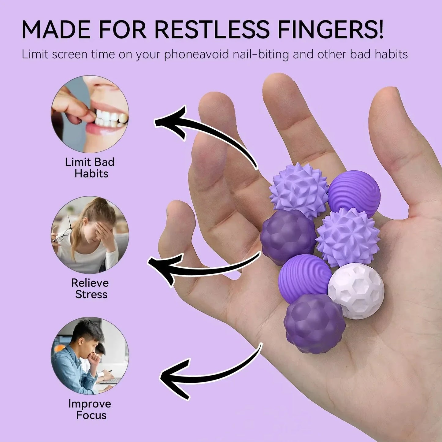 Silicone Magnetic Sensory Balls – Calming Fidget Toy for Kids & Adults, Autism, Anxiety & Stress Relief