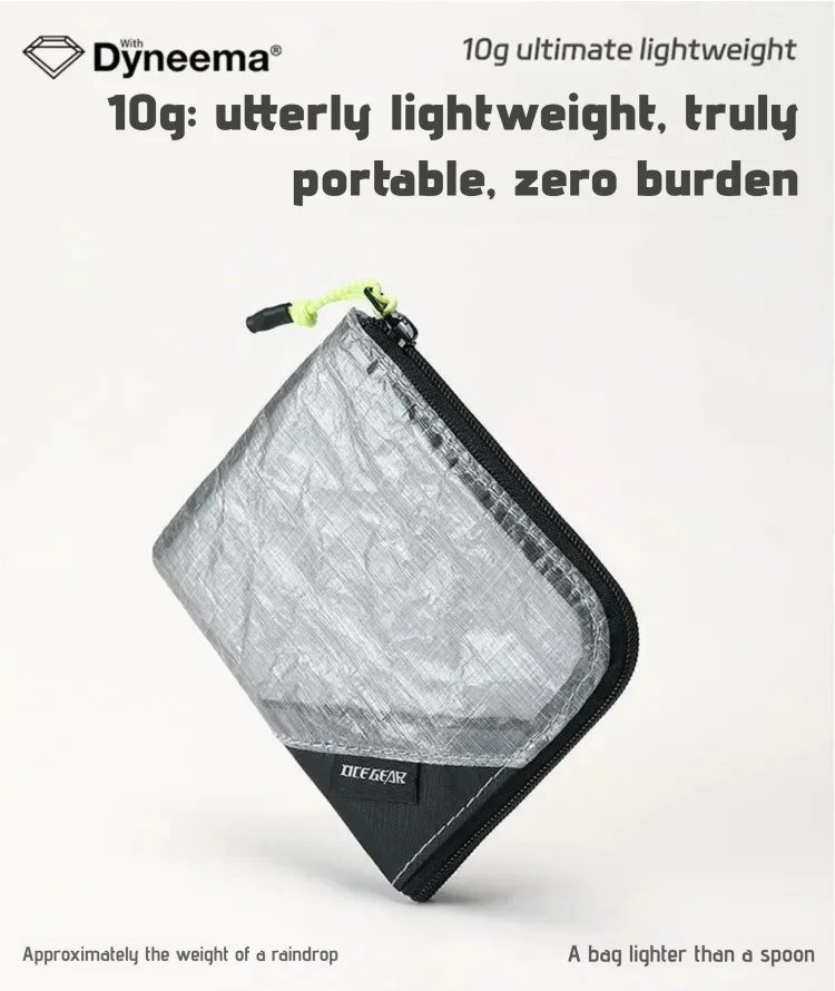 OCE GEAR Lightweight Waterproof Wallet — Ultra-Light Durable Coin Purse & Card Holder, Small Zipper Pouch for Outdoor, Camping & Travel