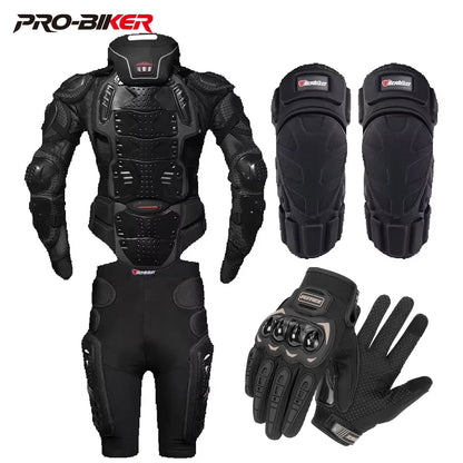 Motorcycle Jacket with Full Body Armor Set – Chest Armor Suit for Motocross Racing & Protective Moto Gear, Sizes S-5XL