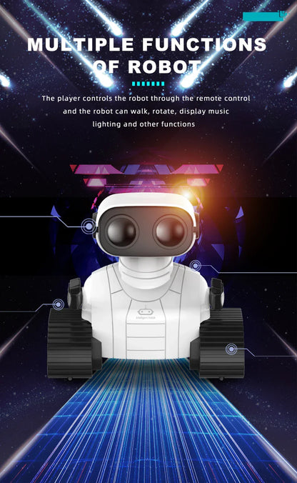 Ebo Rechargeable RC Robot Toy – Remote Control Robot with Music & LED Eyes, Fun Gift for Boys & Girls