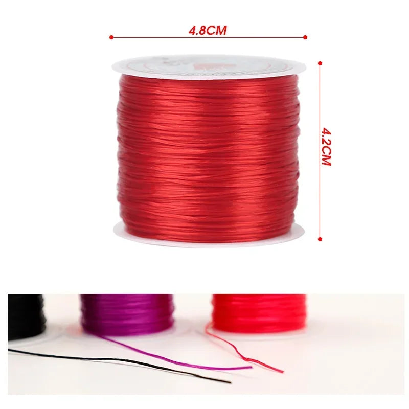10M Strong Elastic Crystal Beading Cord – 1mm Stretch Thread for DIY Bracelets, Necklaces & Jewelry Making