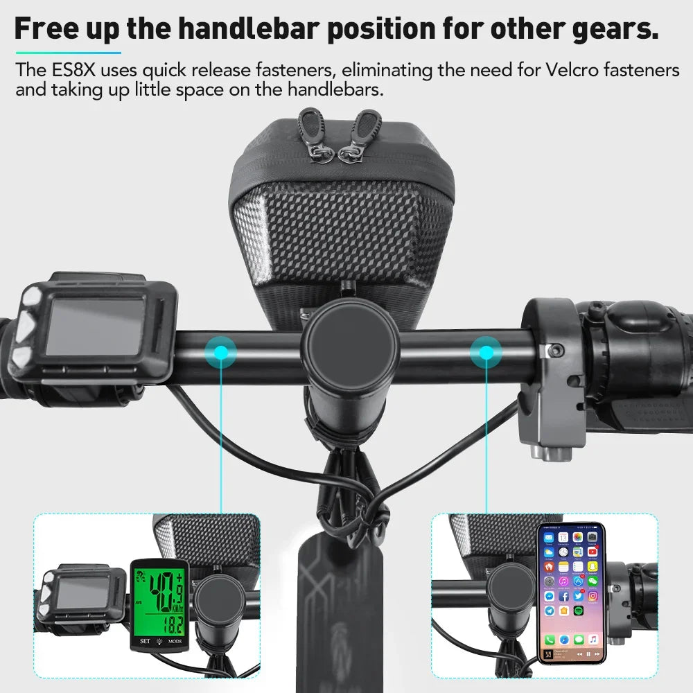 NEWBOLER Electric Scooter Front Bag - 5L Water-Resistant Handlebar Storage, Quick Release EVA, Universal Fit for Xiaomi Scooters