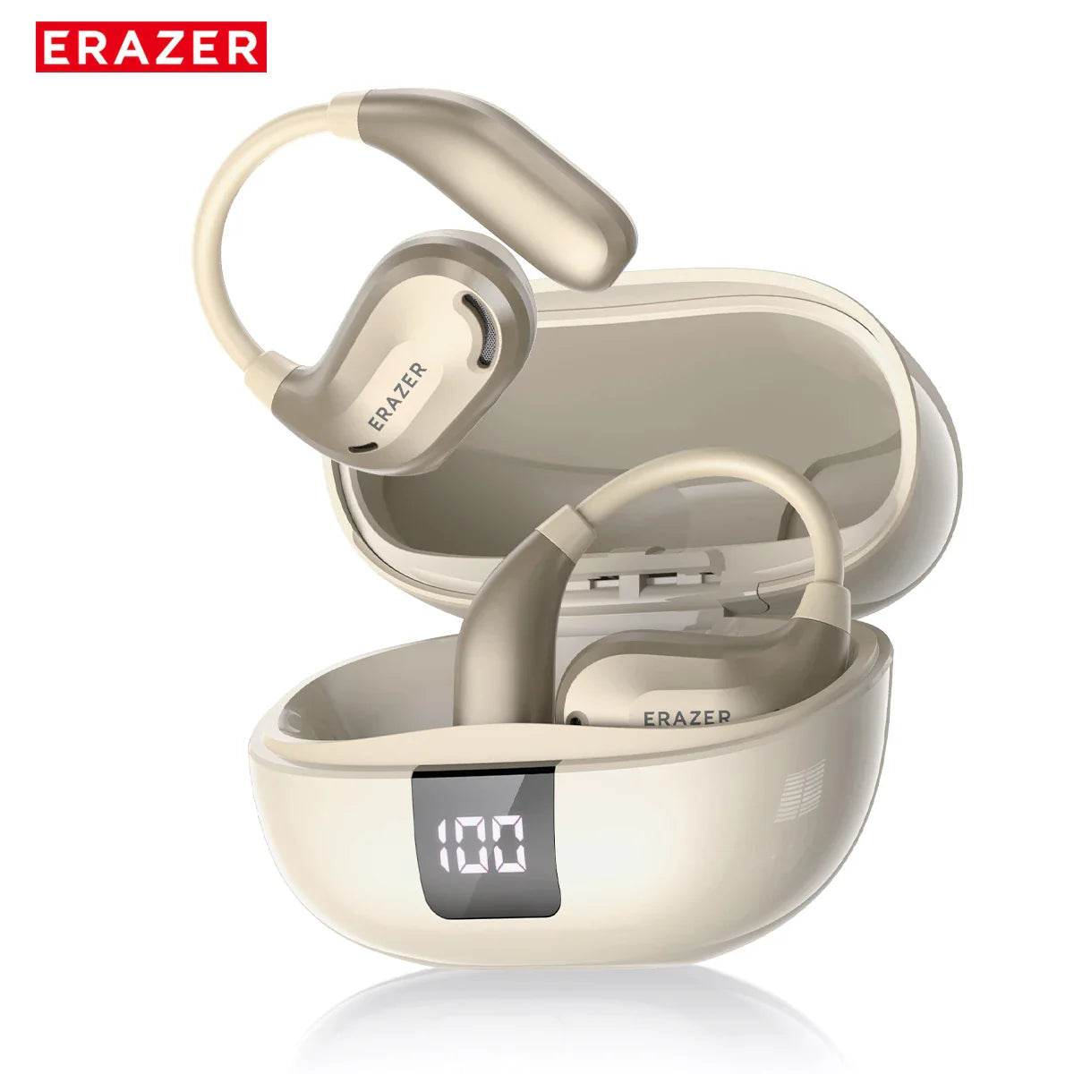 ERAZER XT66PRO Bluetooth Earphones – ASMR Wireless Headset with AI Translator, DIY App Control, 13-Hour Battery & Display
