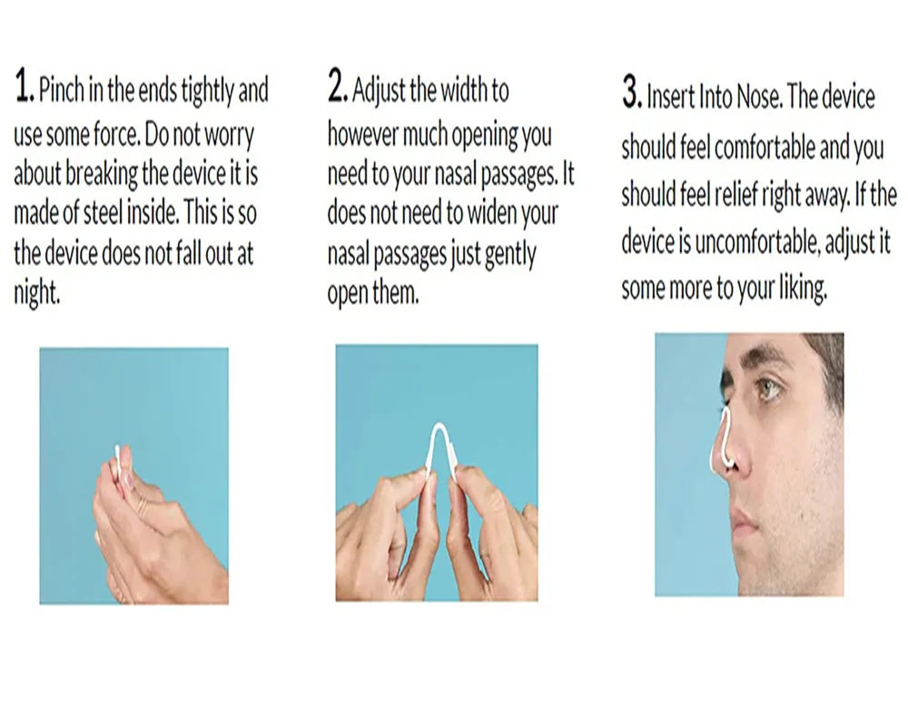Silicone Nasal Dilator for Snore Reduction and Improved Sleep - Anti-Snoring Nose Clip and Nose Vents for Easy Breathing