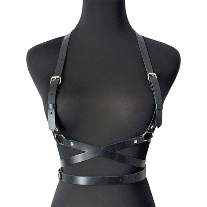 Women’s Punk Fashion Body Harness Belt, Gothic Street Style Waist Corset Suspenders Clothing Accessory