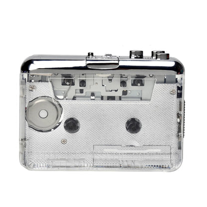 TON010 Portable Cassette Player – Transparent Tape Recorder with USB Cassette-to-MP3 Converter & Music Playback