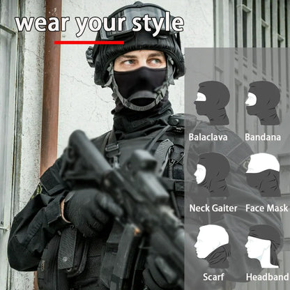 Military Tactical Balaclava Face Mask - Breathable, Dustproof, Wear-Resistant for Army, Police, Motorcycle Helmet Liner