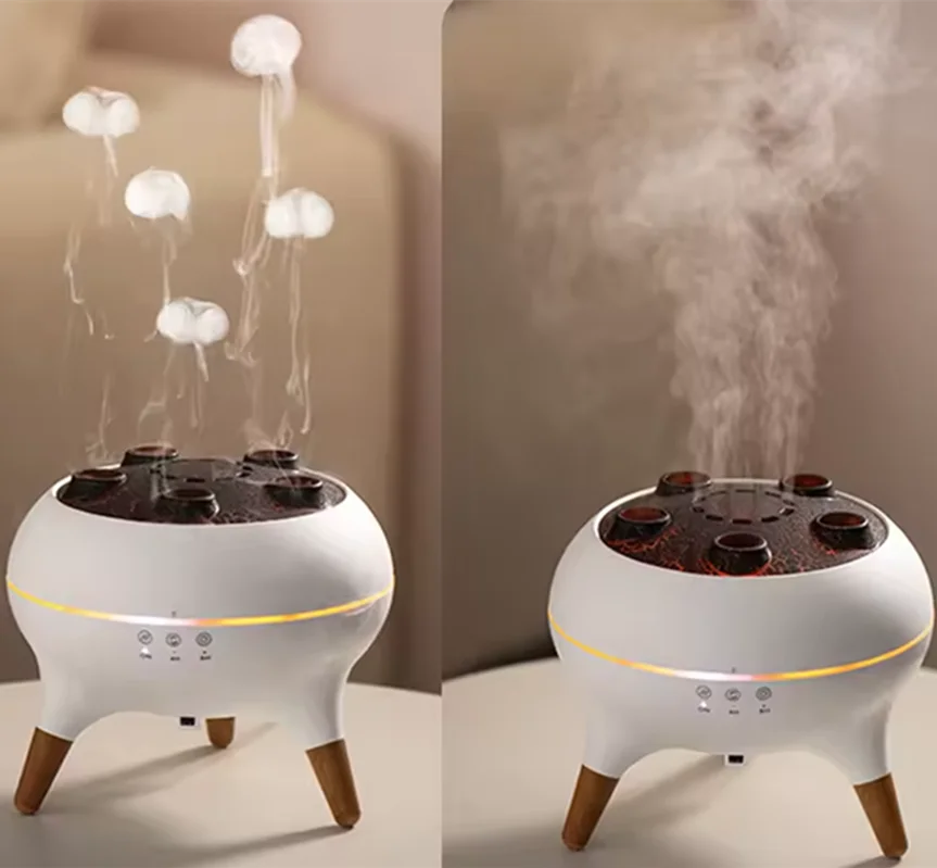 Dynamic Jellyfish Air Humidifier 250ml – Essential Oil Diffuser with 7 Color LED Night Light & Remote Control for Bedroom