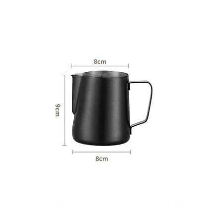 304 Stainless Steel Milk Frothing Pitcher with Measurement Scale – Barista Espresso Coffee Latte Art Jug for Café & Kitchen