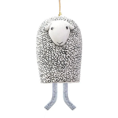 Resin Pet Wind Chime — Cute Animal Garden Pendant | Rural Home Decoration & Festival Gift Craftsmanship