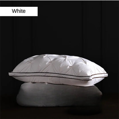 95% Goose Down Pillow – White Cotton Cover, Rectangle, Low-Mid-High Firmness for 5-Star Hotel Sleep