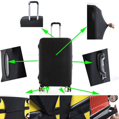 Fashion Travel Suitcase Protective Cover - Solid Color Luggage Cover for 18-32 Inch Suitcases