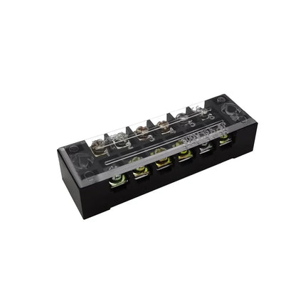 Dual Row Barrier Screw Terminal Block Strip — 600V 15A Wire Connector, 3-20 Position Options