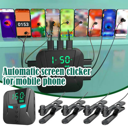 Mobile Phone Screen Clicker Device — Automatic Tap & Fast Praise Tool for Live Broadcast, Gaming, and Loop Connections