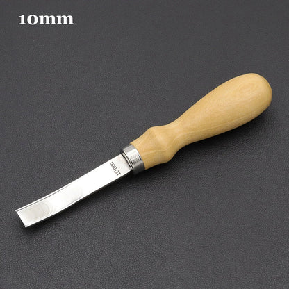 4mm-16mm Leather Edge Beveler Knife – Practical Skiving & Trimming Tool with Wood Handle for DIY Leathercraft