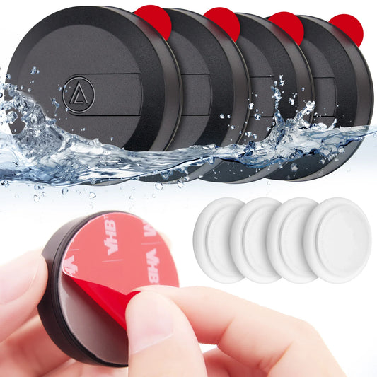 Waterproof Airtag Case with Adhesive Sticker — 4-Pack Holder for Apple Airtag, Bike, TV Remote, Drone & Car