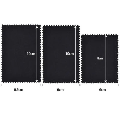 50pcs Silver Polishing Cloths – Soft Cleaning Wipes for Necklaces, Rings & Jewelry Care (10x6.5cm & 8x8cm)