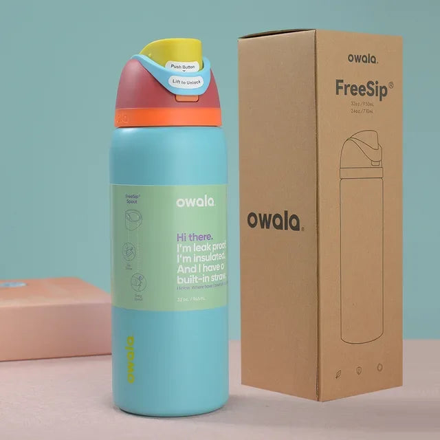 2024 New Owala Insulated Stainless Steel Water Bottle with Straw – BPA-Free Sports Bottle, 24oz/32oz, Great for Travel
