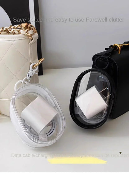 Portable Mini Zipper Storage Bag — Keychain Organizer for Earphones, Chargers, and Small Accessories, Gift Case