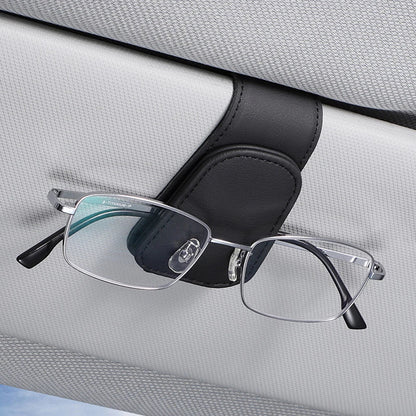 Universal Car Sun Visor Glasses Box - Sunglasses Clip Card Ticket Holder Stand, Eyeglasses Fastener Pen Case Car Accessories