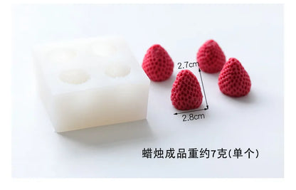 3D Ice-Cream & Fruit Silicone Mold — Handmade Candle, Soap, Resin, Clay & Cake Decorating Tool