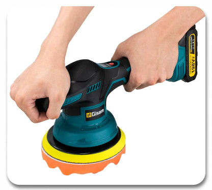 Gisam 8-Gear Digital Cordless Car Polisher — Electric Auto Waxing & Polishing Machine Compatible with Makita 18V Battery