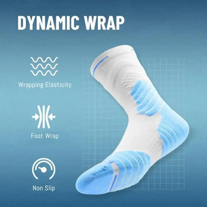 Bullfight 2.0 Men’s Basketball Socks - High-Top Thick Sports Socks for Running & Athletic Training