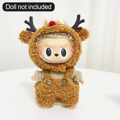 Cute Knitted Clothes Keychain – Outfit for 17cm Labubu/Macaron Doll, Kids & Girl Gifts