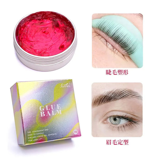 12g Solid Eyelash Lift Glue – Non-Irritating Fragrant Adhesive for Lifting Lashes & Eyebrows, Balm Ironing Tool