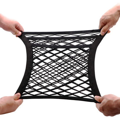 Car Interior Trunk Seat Back Elastic Mesh Net – Storage Bag Pocket Holder for Organizing | Car Accessories Pocket Cage Grid