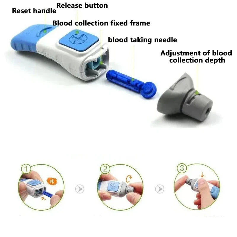 Bayer Contour Plus Original Blood Collection Pen – Multi-Speed Adjustable Lancing Device