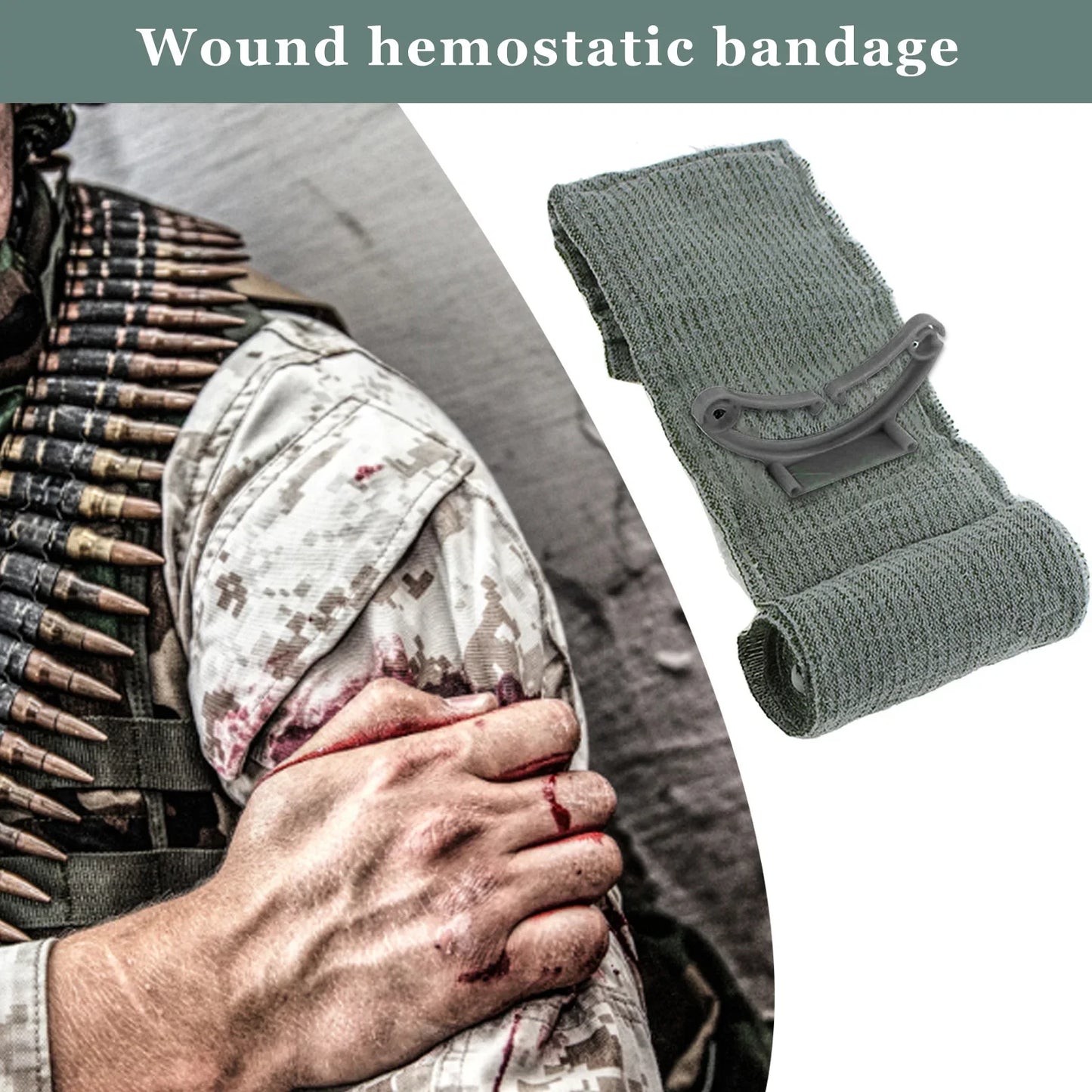 4/6 Inch Israeli Emergency Bandage — Traumatic Hemostatic Compression Dressing for First Aid, Tactical & IFAK Use