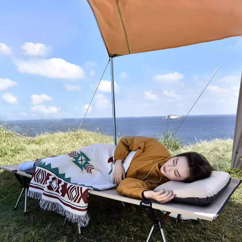 Portable Camping Cot – Lightweight Collapsible Sleeping Bed for Hiking, Backpacking & Outdoor Use, Foldable Single Tent Bed