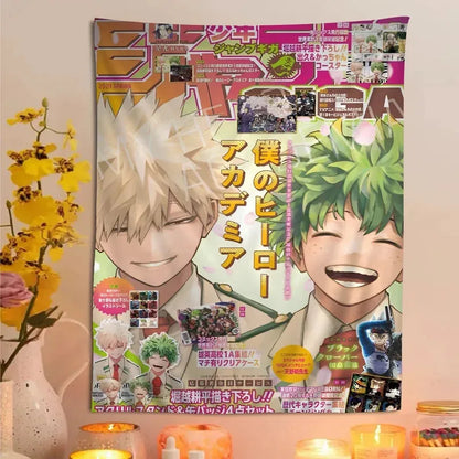 My Hero Academia Anime Tapestry Wall Hanging – Cute Decorative Room Decor for Bedroom, Living Room & Home Interior Styling