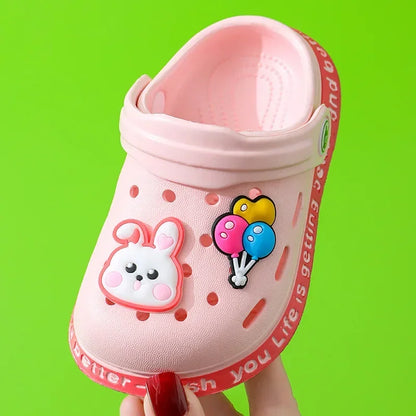 Summer Kids Garden Clogs – Lightweight Breathable Cartoon Slip-On Sandals for Boys & Girls, Baby Beach Slippers