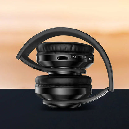 Wireless Bluetooth 5.0 Headphones – On-Ear Stereo Sound Headset with Microphone, Foldable Sports & Gaming Earphones